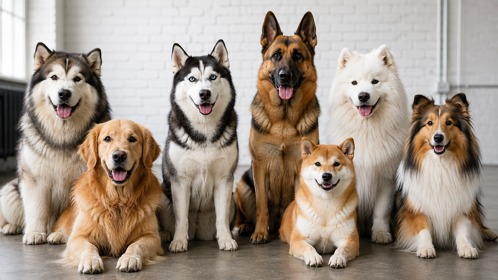 Husky and other double-coated breeds that blow their coat each year